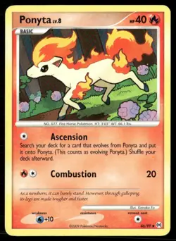 2009 Platinum - Arceus Set Pokemon Card 046 Ponyta LP - Image 1