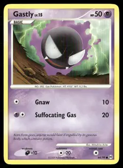 2009 Platinum - Arceus Set Pokemon Card 064 Gastly LP - Image 1