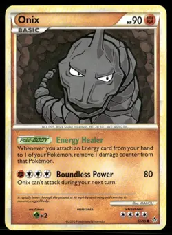 2010 HS Unleashed Set Pokemon Card 56 Onix LP - Image 1