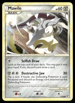 2010 HS Undaunted Set Pokemon Card 56 Mawile LP - Image 1