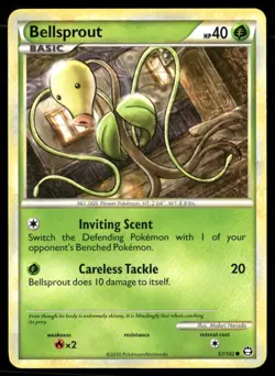 2010 HS Triumphant Set Pokemon Card 057 Bellsprout LP - Image 1