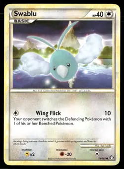2010 HS Triumphant Set Pokemon Card 078 Swablu LP - Image 1