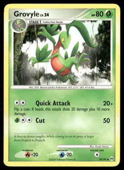 2009 Platinum - Arceus Set Pokemon Card 039 Grovyle LP - Image 1