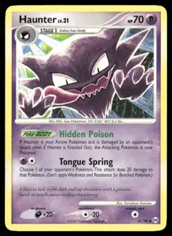 2009 Platinum - Arceus Set Pokemon Card 041 Haunter HP - Image 1