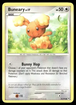 2009 Platinum - Arceus Set Pokemon Card 055 Buneary LP - Image 1