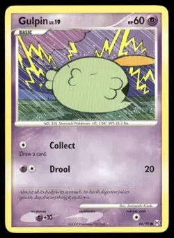 2009 Platinum - Arceus Set Pokemon Card 066 Gulpin HP - Image 1