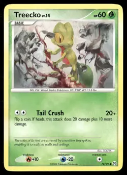 2009 Platinum - Arceus Set Pokemon Card 078 Treecko LP - Image 1