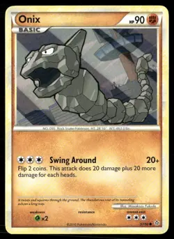2010 HS Unleashed Set Pokemon Card 57 Onix LP - Image 1