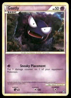 2010 HS Triumphant Set Pokemon Card 063 Gastly LP - Image 1