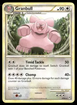 2011 Call of Legends Set Pokemon Card 026 Granbull LP - Image 1
