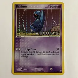 Pokemon Tcg Beldum 2005 EX Deoxys 55/107 Reverse Holo Stamped LP Single! - Image 1