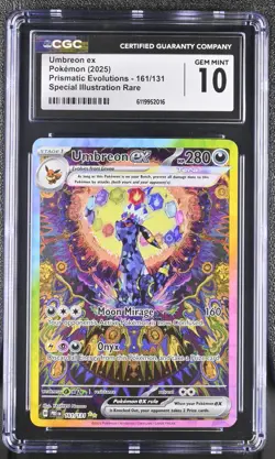 Umbreon Ex SIR 161/131 Prismatic Evolutions Pokemon TCG CGC 10 GEM MINT - Image 1