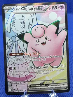Pokemon TCG Lillie’s Clefairy ex 173/159 SV09: Journey Together Ultra Rare NM - Image 1