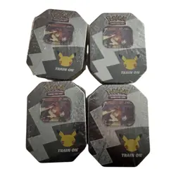 4 Pokemon TCG 25th Anniversary Celebrations Tins~ Lance's Charizard V Sealed - Image 1