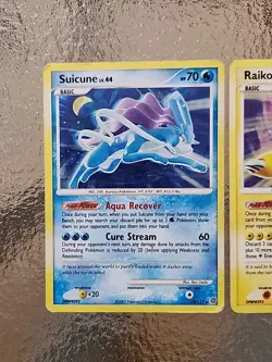 Pokemon TCG Suicune 19/132 Raikou 16/132 & Entei 4/132 Cracked Ice & Holo Bleed - Image 2