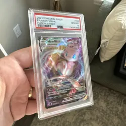 2021 POKEMON SWORD & SHIELD FUSION STRIKE #114 FULL ART/MEW VMAX PSA 10 - Image 2