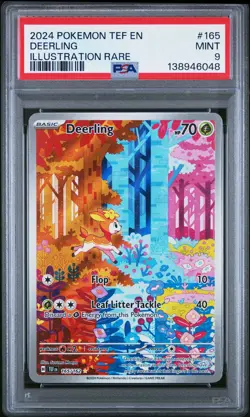 Deerling 165/162 Illustration Rare Tef En-temporal Forces Pokemon PSA 9 *048 - Image 1