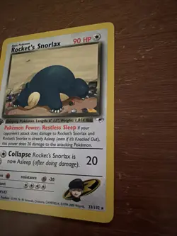 Rockets Snorlax 1st Edition Non Holo Rare 33/132 Gym Heroes LP-NM Pokemon TCG - Image 2