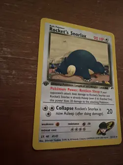 Rockets Snorlax 1st Edition Non Holo Rare 33/132 Gym Heroes LP-NM Pokemon TCG - Image 3