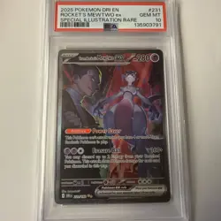 Pokemon 2025 Team Rocket's Mewtwo ex 231/182 SIR Destined Rivals GEM MINT PSA 10 - Image 1