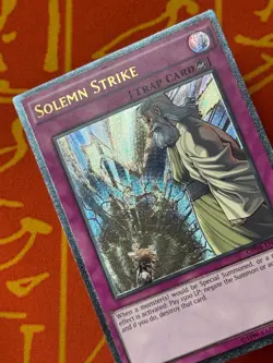 YUGIOH SOLEMN STRIKE ULTIMATE RARE EXCELLENT OP04-EN003 EURO PRINT - Image 3