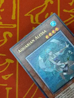 YUGIOH AQUARIAN ALESSA ULTIMATE RARE 1ST EDITION LIGHT PLAY TAEV-EN020 NA PRINT - Image 3