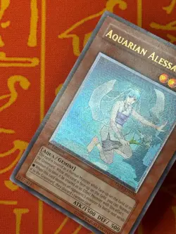 YUGIOH AQUARIAN ALESSA ULTIMATE RARE 1ST EDITION LIGHT PLAY TAEV-EN020 NA PRINT - Image 5
