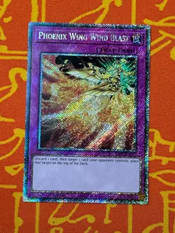 YUGIOH PHOENIX WING WIND BLAST PLATINUM SECRET RARE 1ST NM RA03-EN149 - Image 1