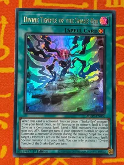 YUGIOH DIVINE TEMPLE OF THE SNAKE-EYE ULTRA RARE 1ST NM AGOV-EN056 - Image 1
