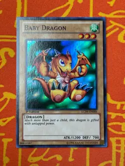 YUGIOH BABY DRAGON SUPER RARE 1ST EDITION NEAR MINT LCJW-EN006 - Image 1