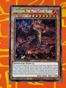 YUGIOH DOGORAN, THE MAD FLAME KAIJU SECRET RARE 1ST EDITION NM SGX2-ENC08 - Image 1