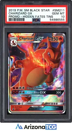 Pokemon 2019 Charizard GX SM211 Black Star Promo Hidden Fates Tins GEM MT PSA 10 - Image 1