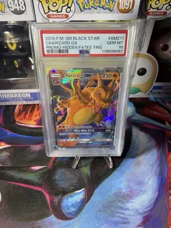 PSA 10 Charizard GX SM211 Pokemon SM Black Star Promo 2019 Hidden Fates Tins - Image 1