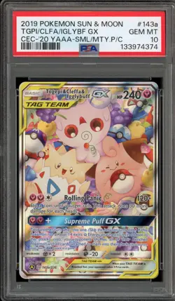 Pokemon Togepi/Cleffa/Igglybuff GX Small But Mighty Alt Art Promo #143a PSA 10 - Image 1