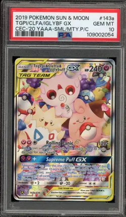 Pokemon Togepi/Cleffa/Igglybuff GX Small But Mighty Alt Art Promo #143a PSA 10 - Image 1