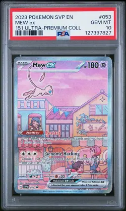 2023 POKEMON SVP EN-SV BLACK STAR PROMO 151 ULTRA-PREM COLL #053 MEW EX PSA 10 - Image 1