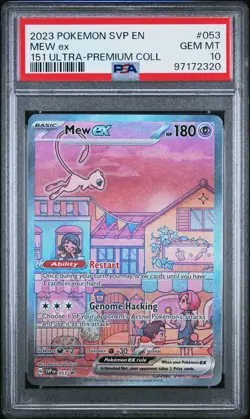 2023 POKEMON SVP EN-SV BLACK STAR PROMO 151 ULTRA-PREM COLL #053 MEW EX PSA 10 - Image 1