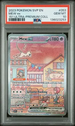 2023 POKEMON SVP EN-SV BLACK STAR PROMO 151 ULTRA-PREM COLL #053 MEW EX PSA 10 - Image 1