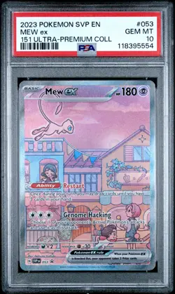 2023 POKEMON SVP EN-SV BLACK STAR PROMO 151 ULTRA-PREM COLL #053 MEW EX PSA 10 - Image 1