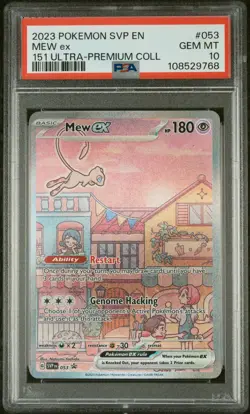 2023 POKEMON SVP EN-SV BLACK STAR PROMO 151 ULTRA-PREM COLL #053 MEW EX PSA 10 - Image 1