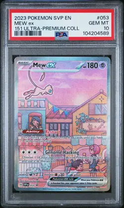 2023 POKEMON SVP EN-SV BLACK STAR PROMO 151 ULTRA-PREM COLL #053 MEW EX PSA 10 - Image 1