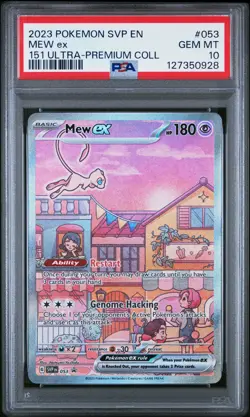 2023 POKEMON SVP EN-SV BLACK STAR PROMO 151 ULTRA-PREM COLL #053 MEW EX PSA 10 - Image 1