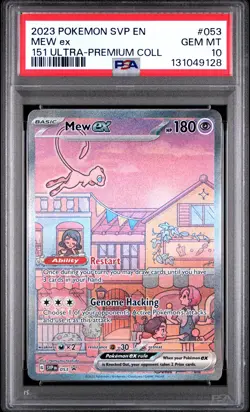 2023 POKEMON SVP EN-SV BLACK STAR PROMO 151 ULTRA-PREM COLL #053 MEW EX PSA 10 - Image 1