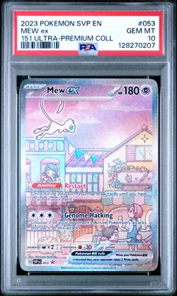 2023 POKEMON SVP EN-SV BLACK STAR PROMO 151 ULTRA-PREM COLL #053 MEW EX PSA 10 - Image 1