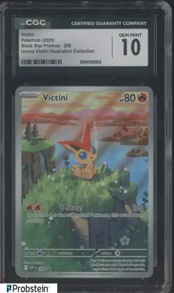 Pokemon English Victini #208 2025 BSP SVP EN Unova Victini Illustration CGC 10 - Image 1