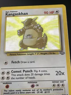 Kangaskhan 5/64 Jungle Holo Rare 1999 WOTC Pokemon TCG Card HP - Image 5