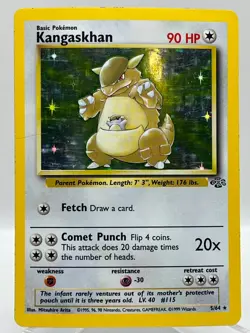 Kangaskhan 5/64 Jungle Unlimited Holo Rare 1999 WotC Vintage Pokemon TCG Card - Image 1