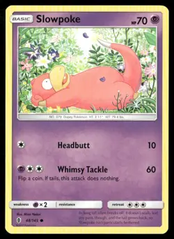 2017 Guardians Rising Set Pokemon Card 048 Slowpoke LP - Image 1