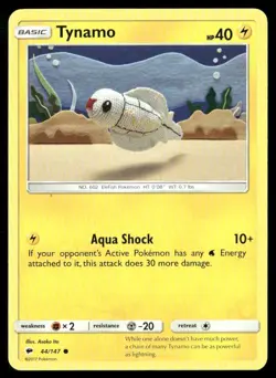 2017 Burning Shadows Set Pokemon Card 044 Tynamo LP - Image 1