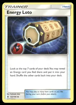 2017 Guardians Rising Set Pokemon Card 122 Energy Loto LP - Image 1